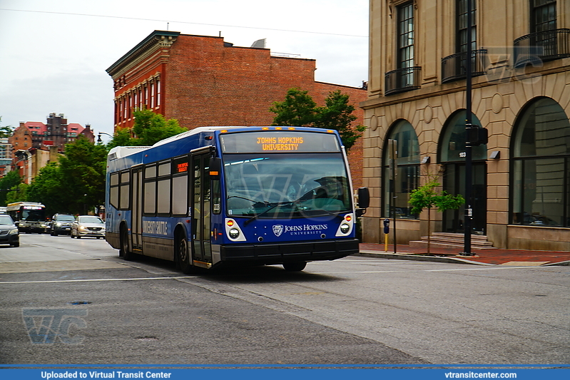 Johns Hopkins University 2224
Johns Hopkins Shuttle
NovaBus LFS
Charles and Chase Streets, Baltimore, MD
Keywords: Academy