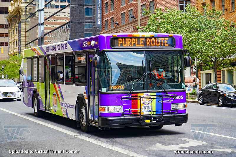Charm City Circulator 2505 on the Purple Route
Brand New Gillig Low Floor
Purple Route
Keywords: Charm City Circulator;Baltimore City;Gillig Advantage;Gillig Low Floor