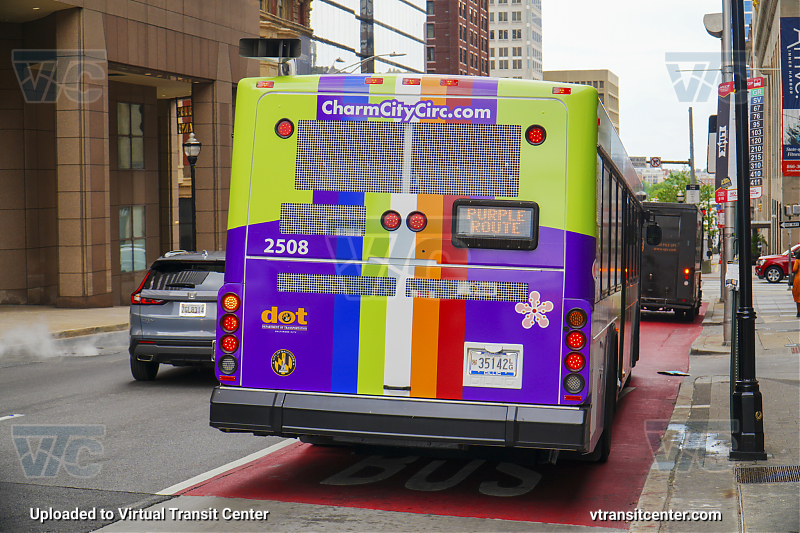 Charm City Circulator 2508 on the Purple Route
Brand New Gillig Low Floor
Rear View
Purple Route
Keywords: Charm City Circulator;Baltimore City;Gillig Advantage;Gillig Low Floor