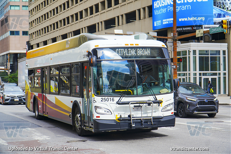 MTA Maryland BaltimoreLink 25016 on CityLink Brown
CityLink Brown to UM Medical Center
New Flyer Xcelsior Hybrid
