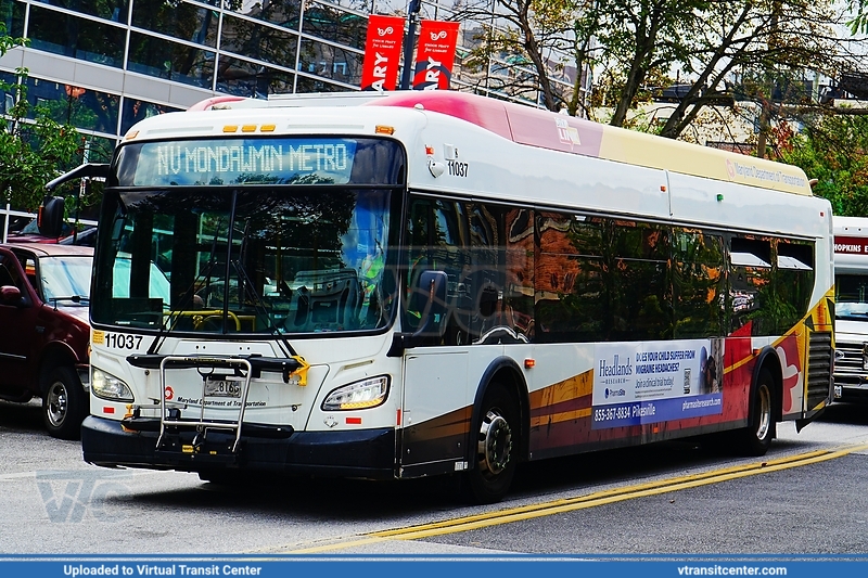MTA Maryland BaltimoreLink 11037 on CityLink Navy
CityLink Navy to Mondawmin Metro
New Flyer XDE40

