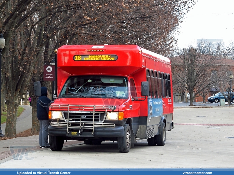 Rabbit Transit 147 on Route 16
16 Hanover/Spring Grove
Ford E450/Coach and Equipment Phoenix
York Transit Center, York, PA
January 2nd, 2012
