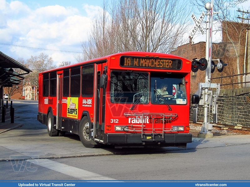 Rabbit Transit 312 on Route 1A
1A W Manchester
Gillig Phantom '29
York Transit Center, York, PA
January 2nd, 2012
Keywords: Rabbit;Phantom