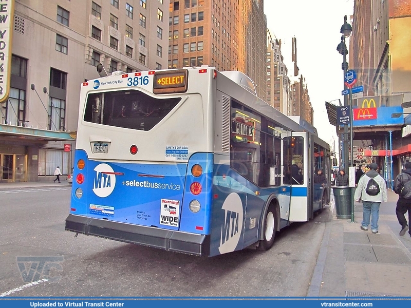 MTA New York City 3816 Select Bus Service
Orion VII NG HEV
Select Bus Service
February 2nd, 2012

