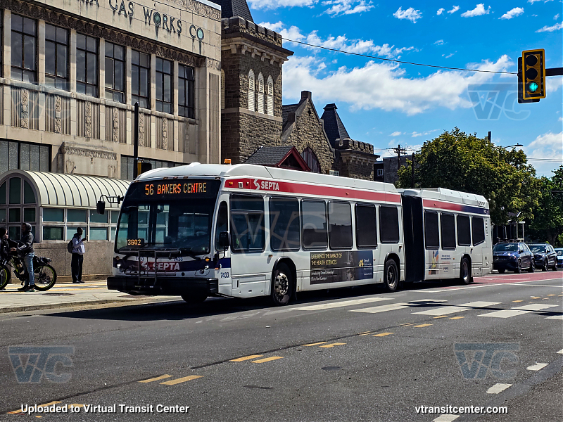 SEPTA 7433 on Route 56
Route 56 to Bakers Center

Keywords: SEPTA Bus;NovaBus LFSA