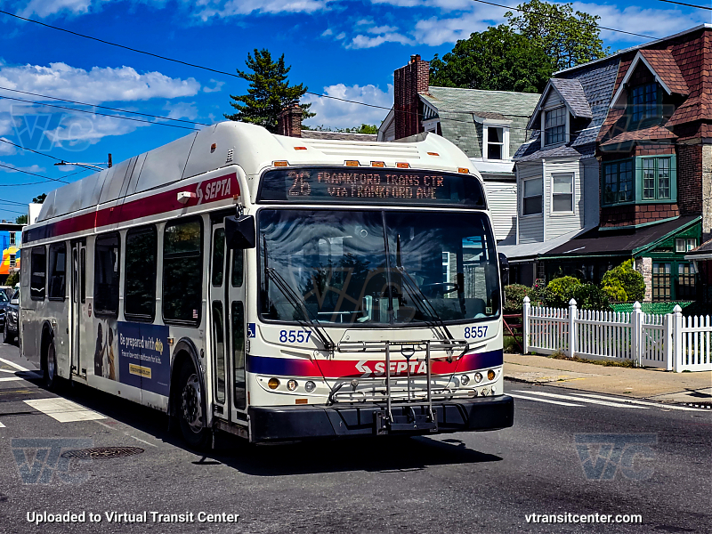 SEPTA 8557 on Route 26
Route 26 to Frankford Transit Center via Frankford Avenue
