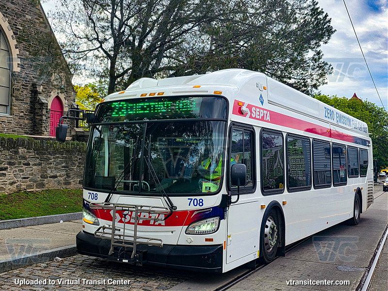SEPTA XHE40 708 on Route 23
Route 23 to Chestnut Hill
New Flyer XHE40
Keywords: SEPTA Bus;Hydrogen Fuel Cell;New Flyer XHE40;Zero Emissions Bus