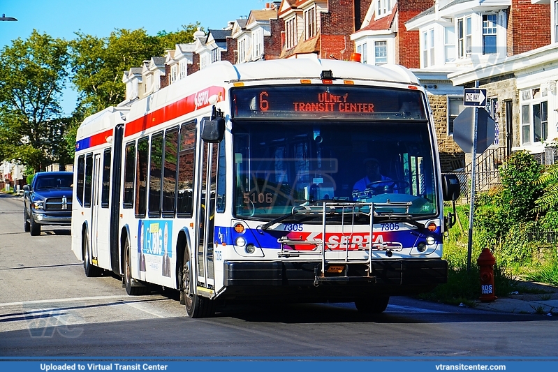 SEPTA 7305 on Route 6
Route 6 to Olney Transit Center
NovaBus LFSA
