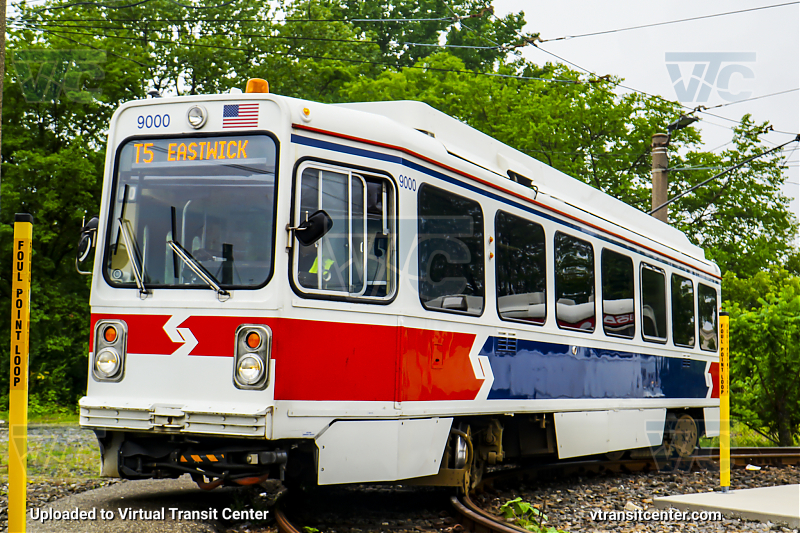 SEPTA Trolley K-Car 9000 on Route T5
Route T5 to Eastwick (Former Route 36)
Retro "1980's Delivery Livery"
Keywords: SEPTA Retro Trolley;Throwback Livery;Retro Livery;SEPTA Trolley;Kawasaki LRV