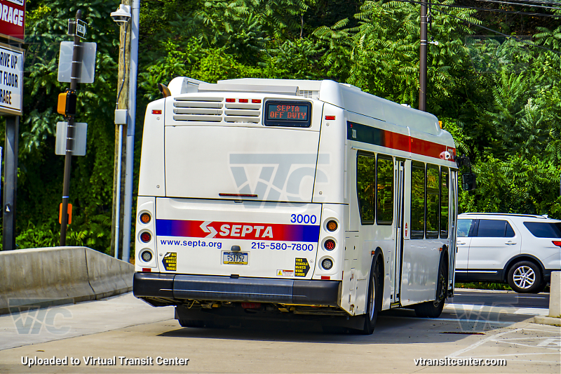SEPTA 3000
Rear view
Keywords: SEPTA Bus;New Flyer XDE40
