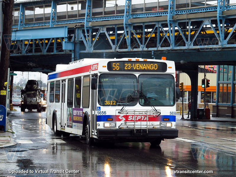 SEPTA 5656 on Route 56
Route 56 to 23-Venango
Keywords: SEPTA Bus;New Flyer D40LF