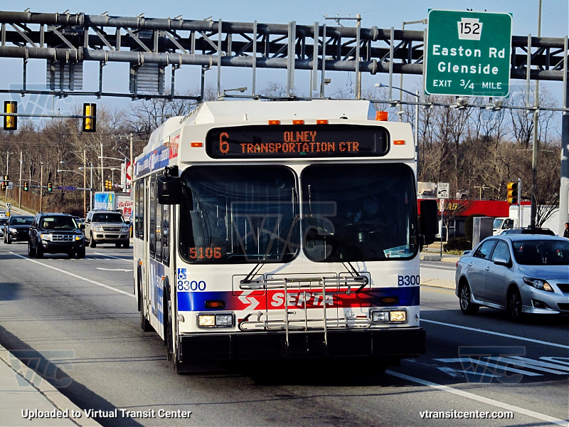 SEPTA 8300 on Route 6
Route 6 to Olney Transportation Center
Keywords: SEPTA Bus