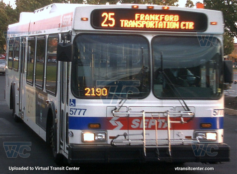 SEPTA 5777 on Route 25
Route 25 to Frankford Transportation Center

