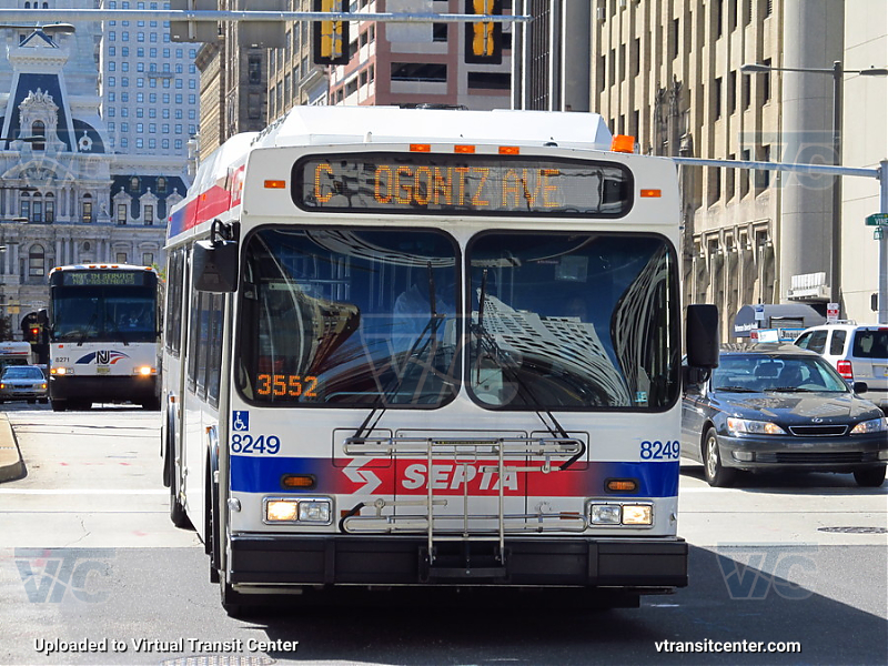 SEPTA 8249 on Route C
Route C to Ogontz Avenue and Cheltenham
Keywords: SEPTA Bus;New Flyer DE40LF;2nd