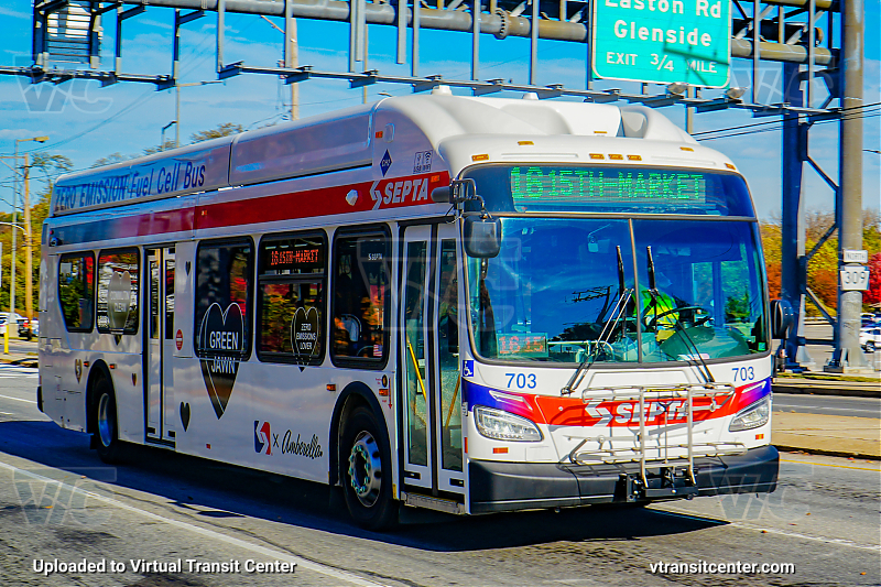 SEPTA XHE40 703 on Route 16
Route 16 to 15th-Market
New Flyer XHE40
Keywords: SEPTA Bus;Hydrogen Fuel Cell;New Flyer XHE40;Zero Emissions Bus