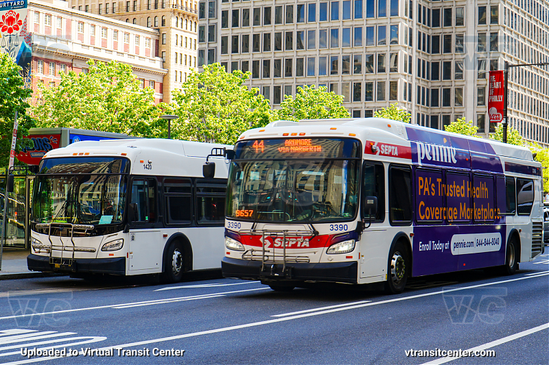 SEPTA and Krapf Xcelsiors
SEPTA 3390 - 2020 New Flyer XDE40
Krapf 1420 - 2014 New Flyer XD40
Keywords: SEPTA Bus;KRAPF;Krapfs Transit;New Flyer XD40;New Flyer XDE40
