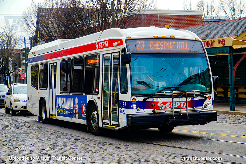 SEPTA 8629 on Route 23
Route 23 to Chestnut Hill
NovaBus LFS Hybrid
Keywords: SEPTA;NovaBus LFS