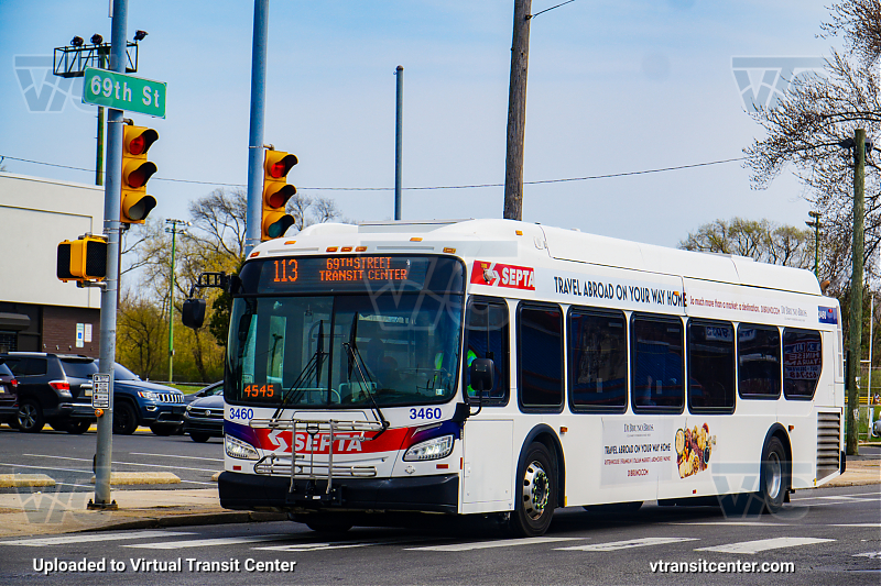 SEPTA 3460 on Route 113
Route 113 to 69th Street Transit Center
New Flyer XDE40
Keywords: SEPTA;New Flyer Xcelsior;New Flyer XDE40