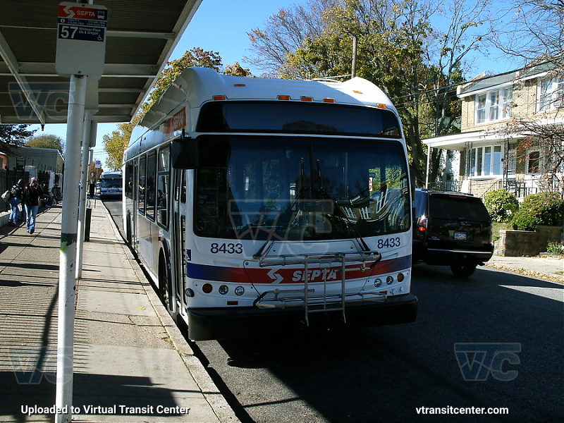 SEPTA 8433
On Layover to become route 57
Keywords: SEPTA Bus;New Flyer Restyled;New Flyer DE40LFR
