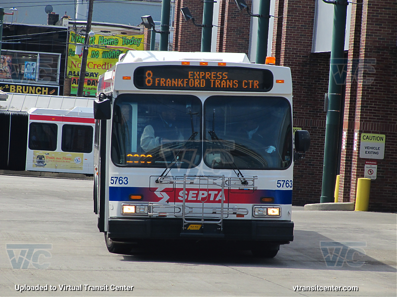 SEPTA 5763 on Route 8 Express
Route 8 Express to Frankford Transit Center
