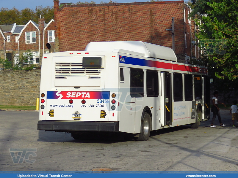 SEPTA 5845H on Route 47
Route 47 to 5th Godfrey (Rear)
New Flyer DE40LF
