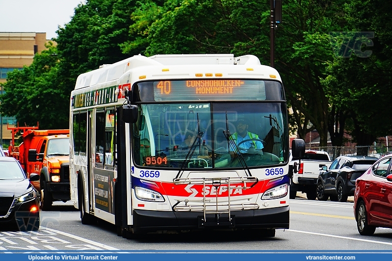 SEPTA 3659 on Route 40
Route 40 Conshohocken-Monument
New Flyer XDE40
