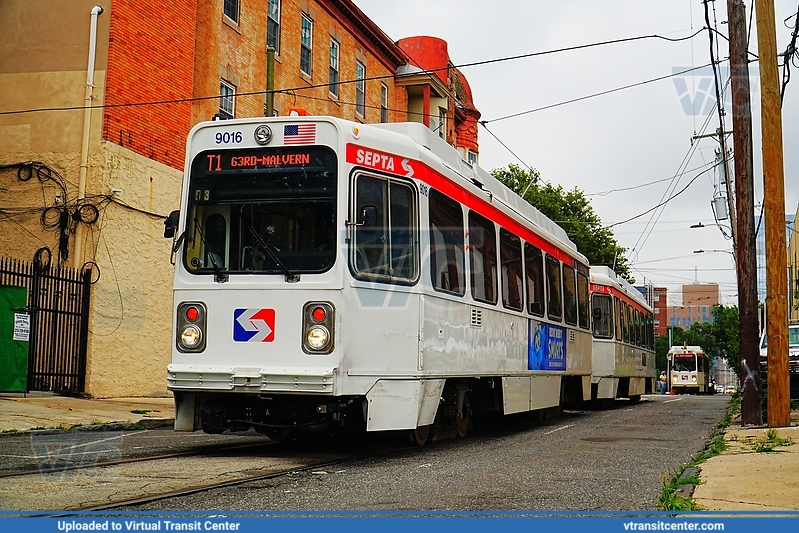 SEPTA Trolley K-car 9016 leading the Pack
Route T1 to 63rd-Malvern
Kawasaki LRV
Keywords: SEPTATrolley;Kawasaki