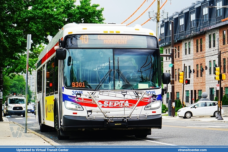 SEPTA 3015 on Route 40
Route 40 Conshohocken-Monument
New Flyer XDE40
Keywords: SEPTXDE40