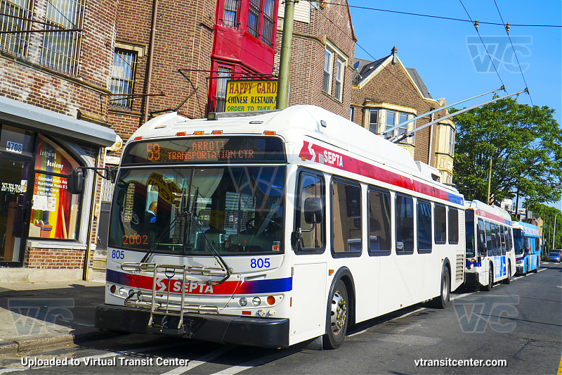 SEPTA 805 on Route 59
Route 59 to Arrott Transit Center
Trackless Trolley
Keywords: SEPTA Bus;New Flyer E40LFR