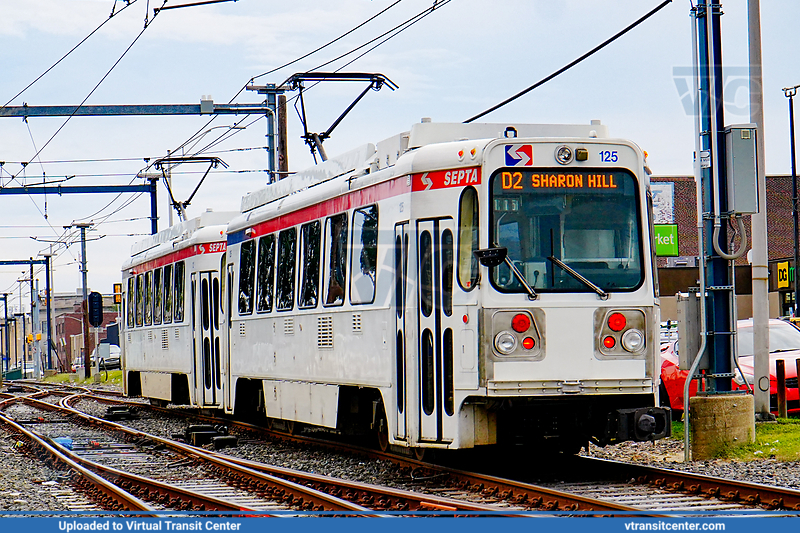 SEPTA Trolley Suburban K-Car 125 on Route D2
SEPTA Metro D2 Line to 69th Street Transit Center (Signed as Sharon Hill)
Kawasaki Double Ended LRV
Keywords: SEPTA Trolley;SEPTA Metro;Kawasaki LRV