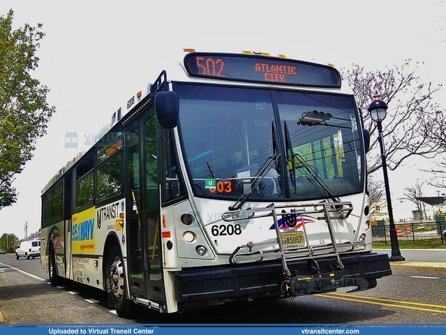 NJ Transit 6208 on route 502
502 to Atlantic City
North American Bus Industries (NABI) 416.15
West Jersey Avenue at Main Street (Bus Terminal), Pleasantville, NJ
May 7th, 2014

