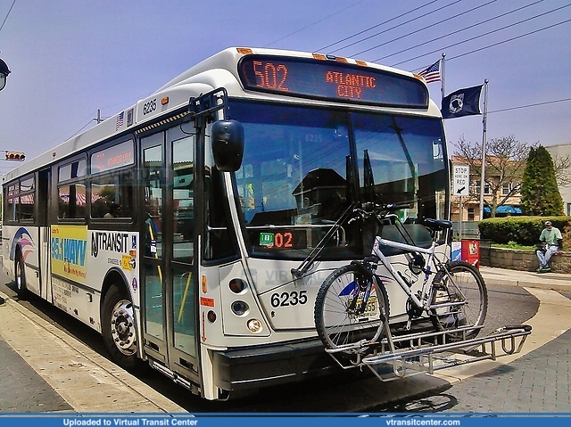 NJ Transit 6235 on route 502
502 to Atlantic City
North American Bus Industries (NABI) 416.15
West Jersey Avenue at Main Street (Bus Terminal), Pleasantville, NJ
May 7th, 2014
