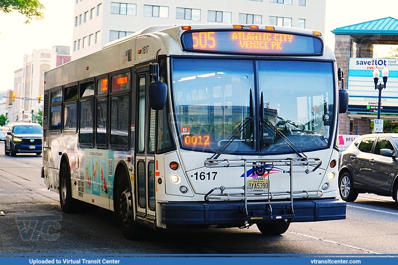 NJ Transit 1617 on Route 505
Route 505 to Atlantic City and Venice Park
NABI 31LFW
Keywords: NJTBus;31LFW