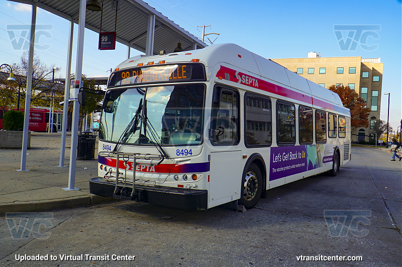 SEPTA 8494 on Route 99
Route 99 to Phoenixville
Keywords: SEPTA Bus;DE40LFR