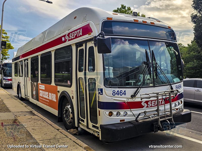 SEPTA 8464
Laying over after serving route 4

Route 4 buses lay over here during sports events and concerts on Pattison Avenue
