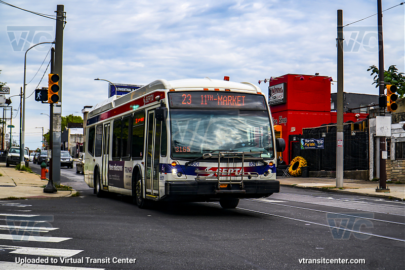 SEPTA 8601 on Route 23
Route 23 to 11th-Market
Keywords: SEPTA Bus;NovaBus LFS HEV