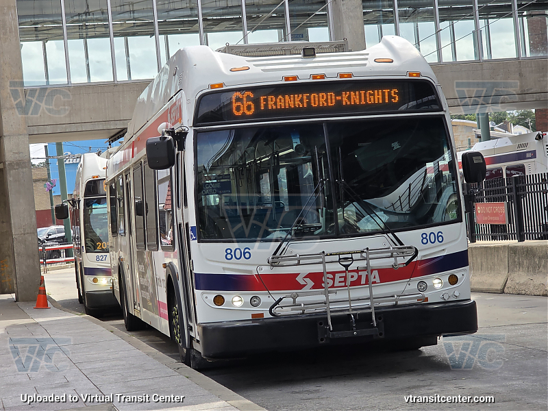 SEPTA 806 on Route 66
Route 66 to Frankford-Knights
Keywords: SEPTA Bus;New Flyer E40LFR