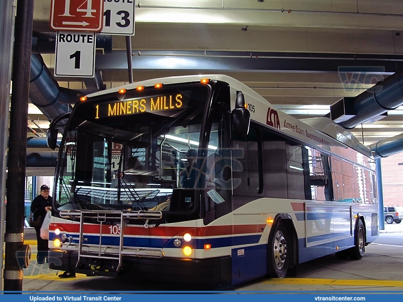 LCTA 105 on Route 1
Route 1 Miners Mills
Gillig BRT
Wilkes-Barre Intermodal Transportation Center, Wlikes-Barre, PA
October 22nd, 2011
