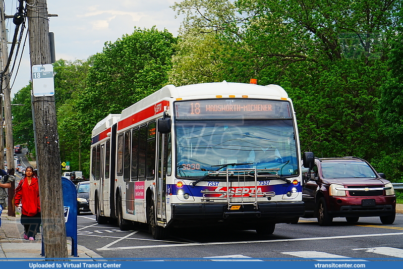 SEPTA 7337 on Route 18
Route 18 to Cedarbrook Plaza
NovaBus LFS Artic
Keywords: SEPTA;NovaLFSA