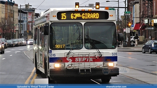 SEPTA 5516 on route 15
New Flyer D40LF
Route 15 to 63rd-Girard
7th Street and Girard Avenue, Philadelphia, PA
Keywords: D40LF;Flyer;New Flyer;SEPTA