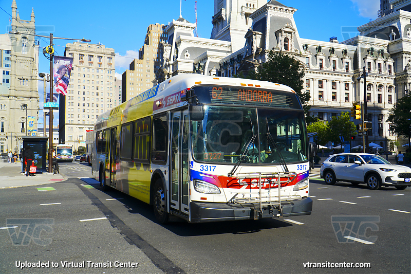 SEPTA 3317 on Route 62
Route 62 to Andorra
Keywords: SEPTA;XDE40
