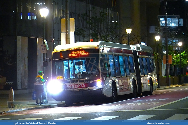 SEPTA 7442 on L1 Owl
Route L1 Shuttle to Frankford Transit Center
NovaBus LFS Artic
Keywords: SEPTA;NovaLFSA