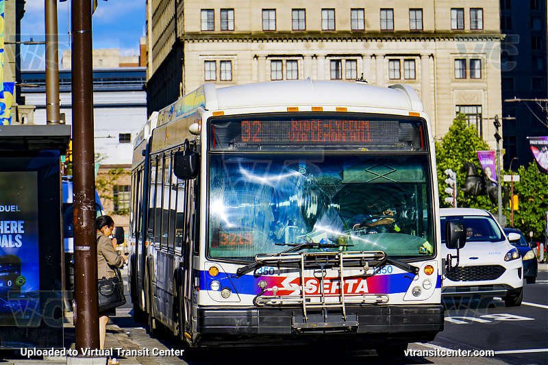 SEPTA 7350 on Route 32
Route 32 to Ridge-Lyceum via Lemon Hill

For the summer 2026 season, SEPTA increased the frequency of route 32, as well as employed the use of articulated buses on route 32 in order to meet the ridership demands for the FIFA World Cup 2026 Fan Fest, which was hosted in the Lemon Hill section of Philadelphia.
Keywords: SEPTA Bus;NovaBus LFSA