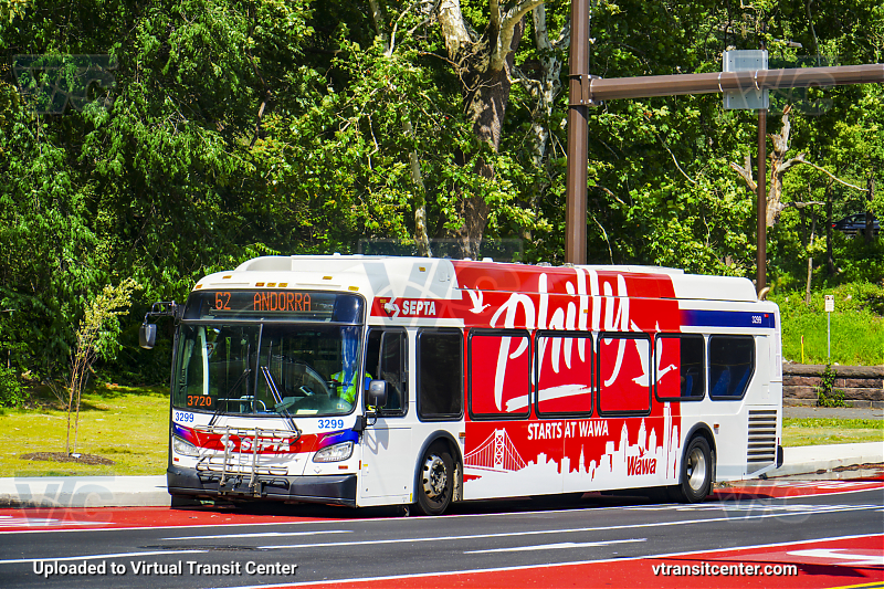 SEPTA 3299 on Route 62
Route 62 to Andorra
Keywords: SEPTA;XDE40