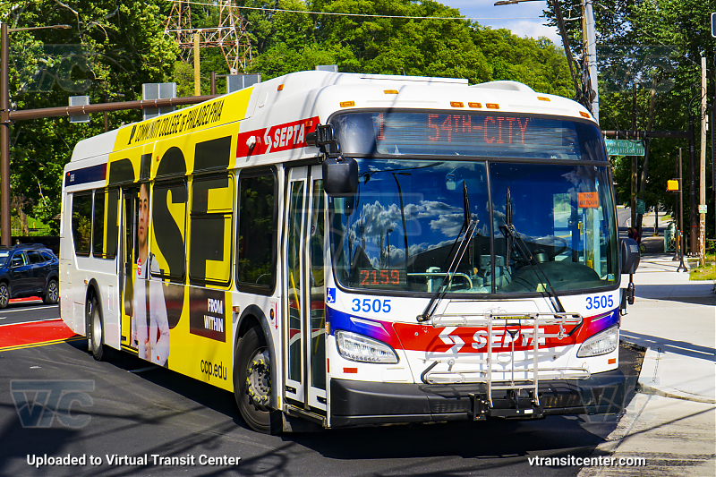 SEPTA 3505 on Route 1
Route 1 to 54th-City
Keywords: SEPTA;XDE40