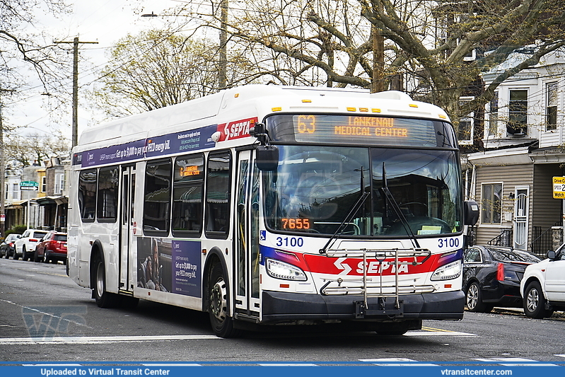 SEPTA 3100 on Route 63
Route 63 to Lakenau Medical Center
New Flyer XDE40
Keywords: SEPTABus;XDE40