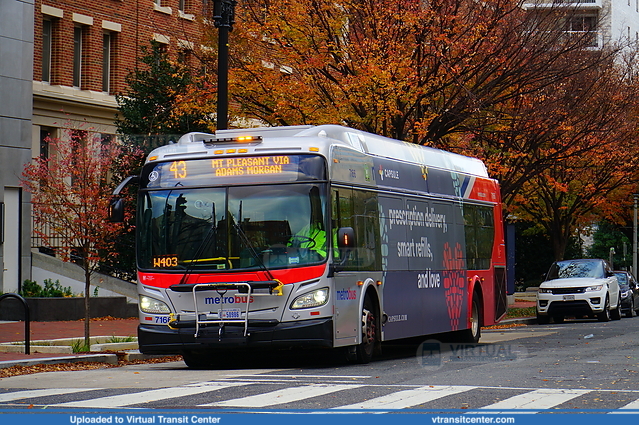WMATA 7166 on route 43
Keywords: New Flyer;XDE40;Xcelsior