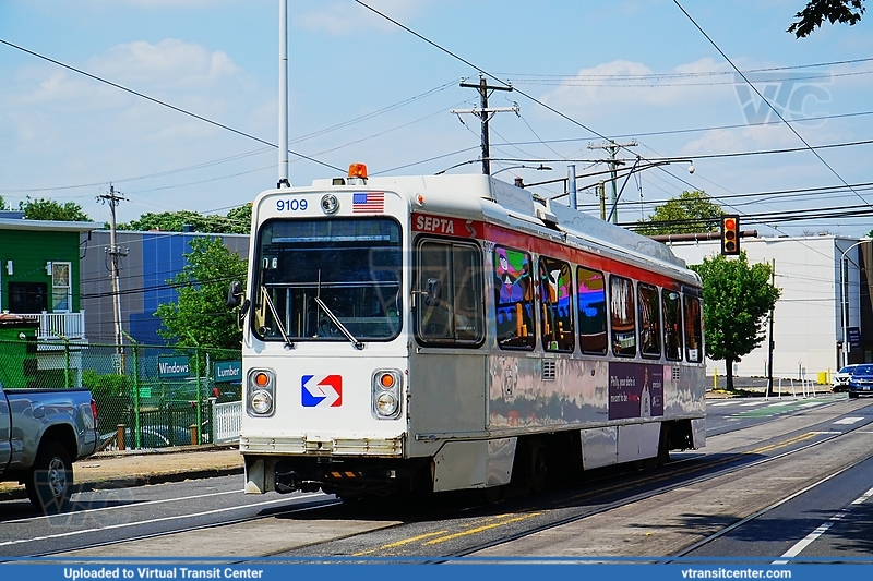 SEPTA Trolley K-car 9109 on Route T4
Route T4 to Darby Transit Center (Former Route 11)
Kawasaki LRV
