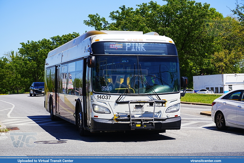 MTA Maryland BaltimoreLink 14037 on CityLink Pink 
CityLink Pink to West Baltimore MARC
New Flyer XDE40 
