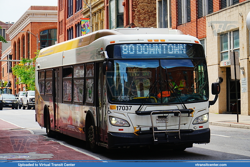 MTA Maryland BaltimoreLink 17037 on LocalLink 80
LocalLink 80 to Downtown
New Flyer XD40
Keywords: MTAMD